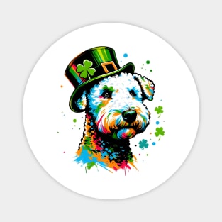 Bedlington Terrier Celebrates Saint Patrick's Day Magnet